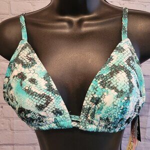 Sundazed Layla Snake-Print Strappy-Back Bikini Top
